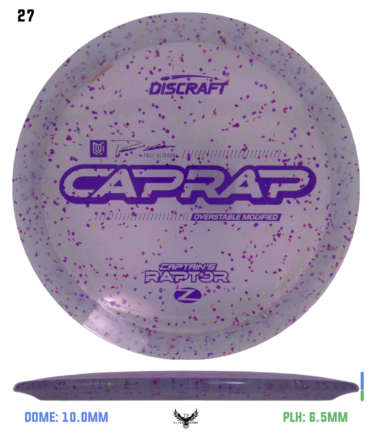 Discraft 2026 Paul Ulibarri Z Confetti Captain’s Raptor