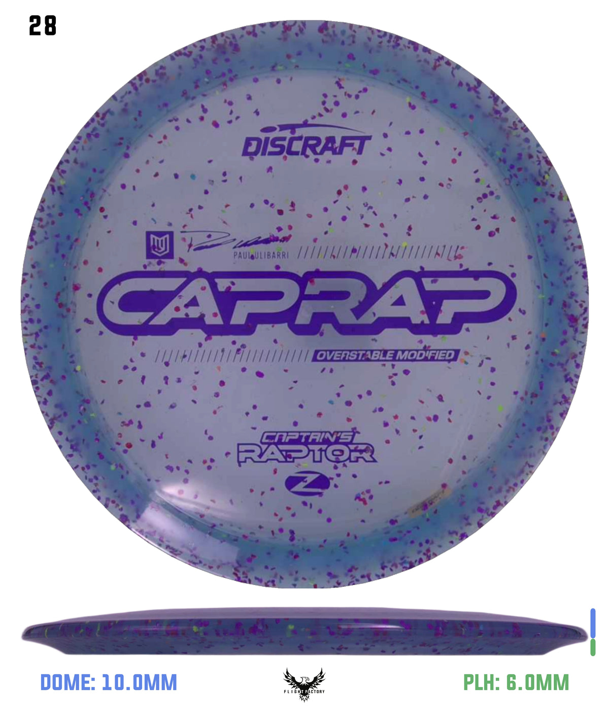 Discraft 2026 Paul Ulibarri Z Confetti Captain’s Raptor