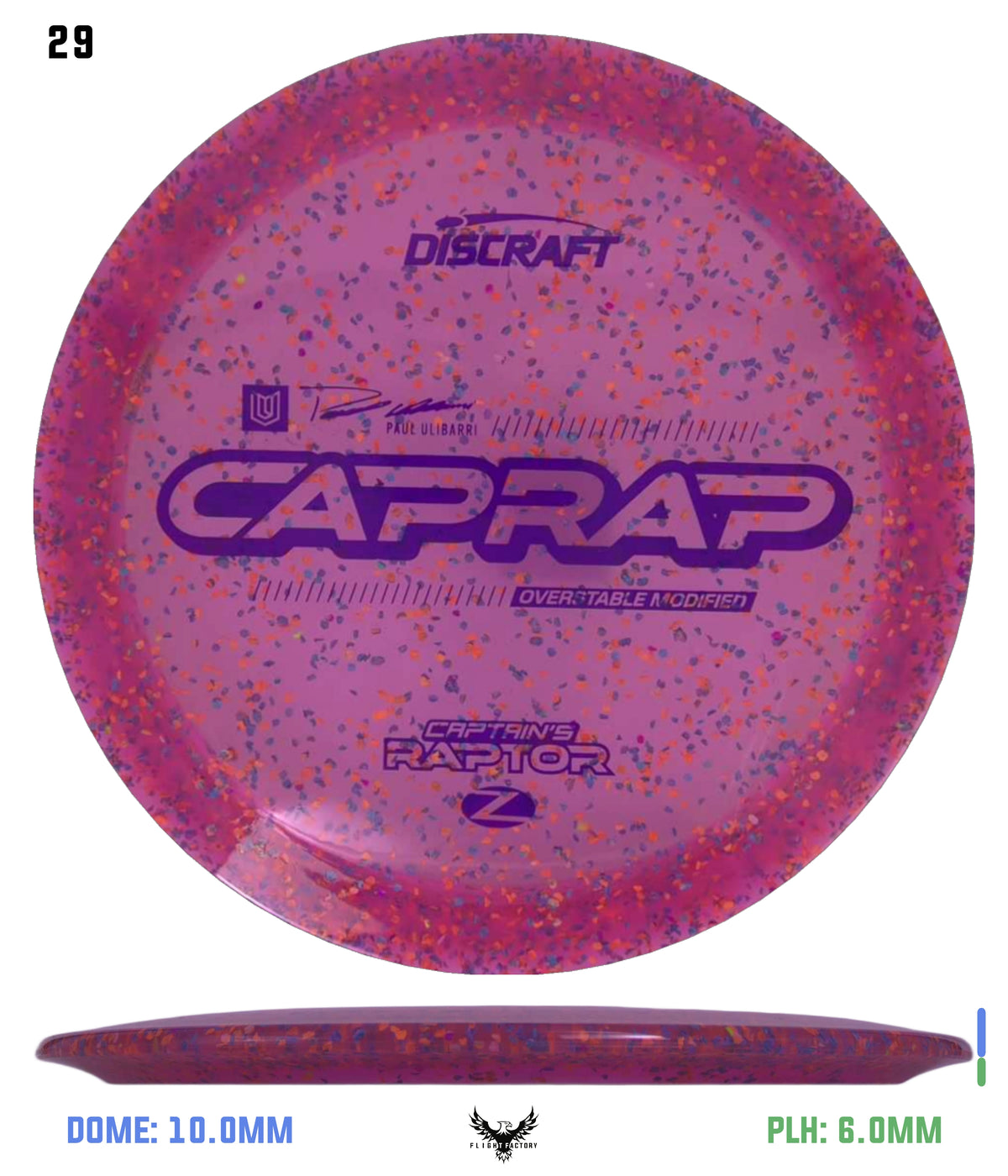 Discraft 2026 Paul Ulibarri Z Confetti Captain’s Raptor