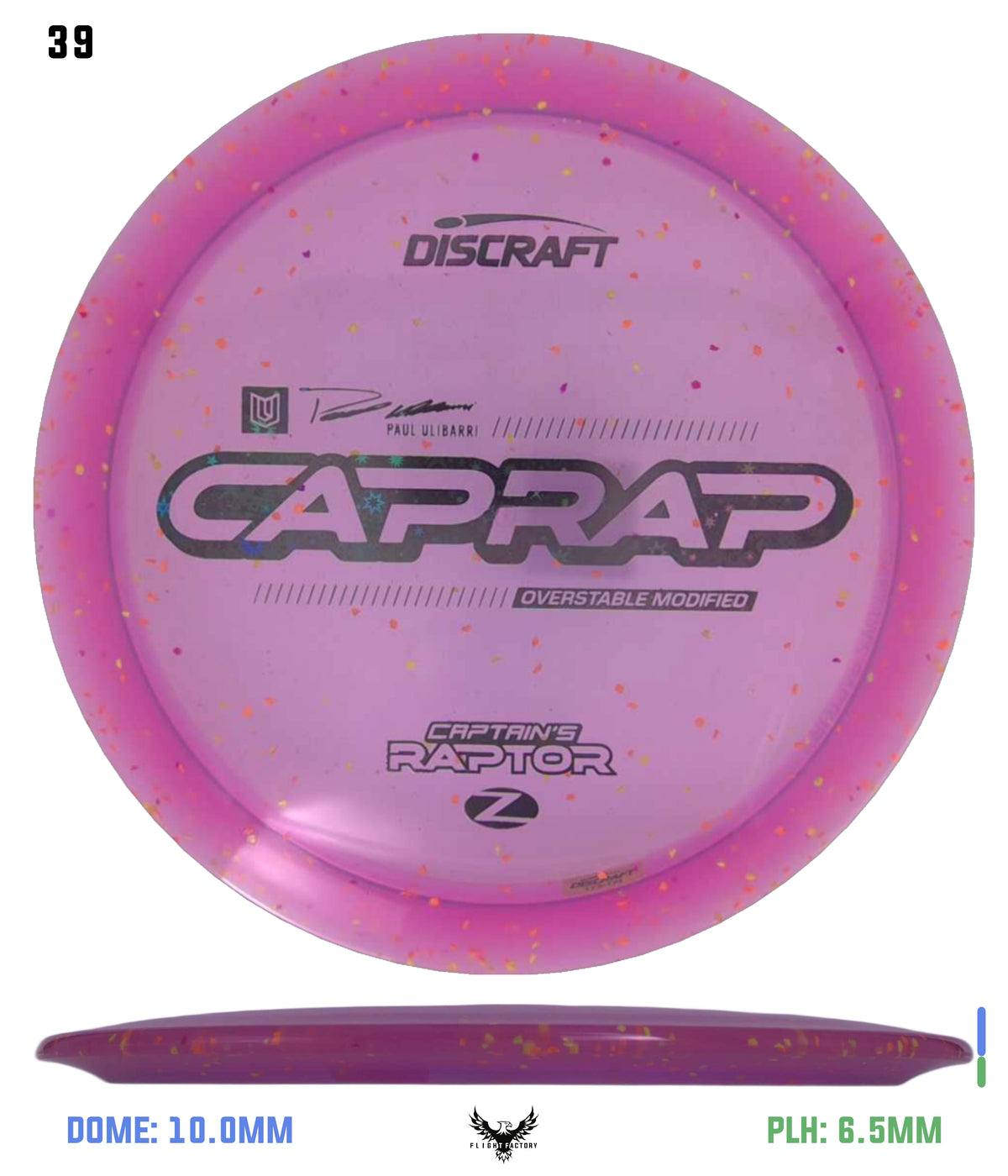 Discraft 2026 Paul Ulibarri Z Confetti Captain’s Raptor