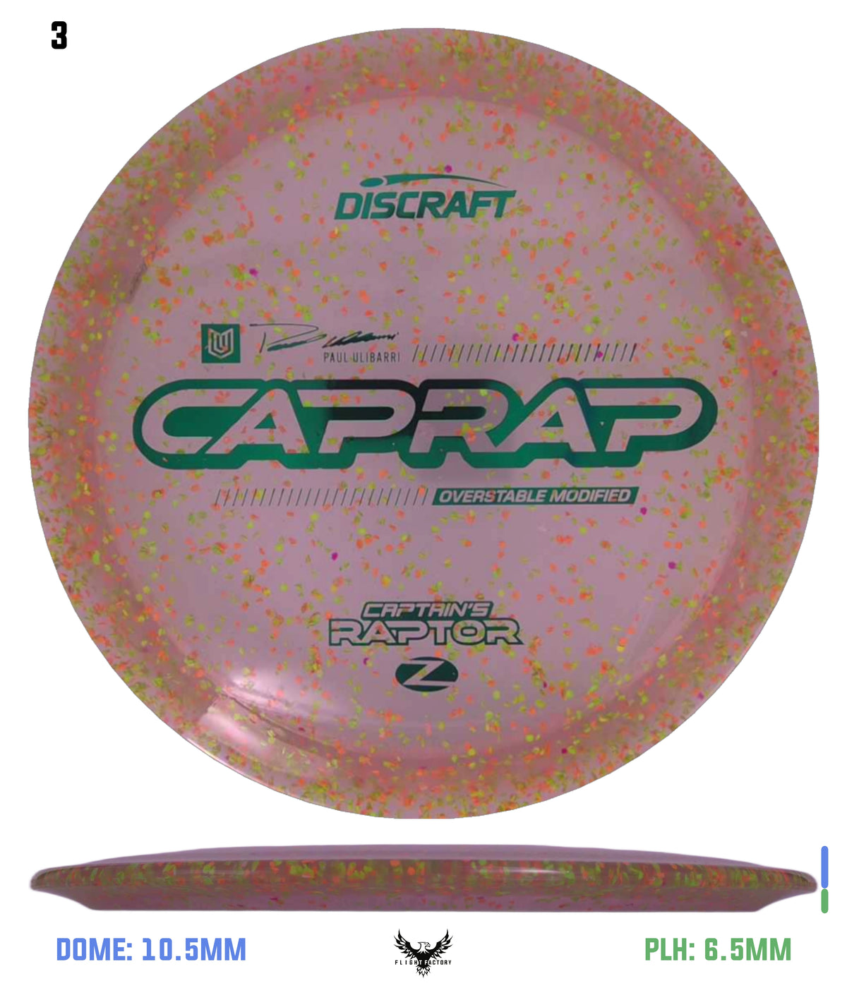 Discraft 2026 Paul Ulibarri Z Confetti Captain’s Raptor