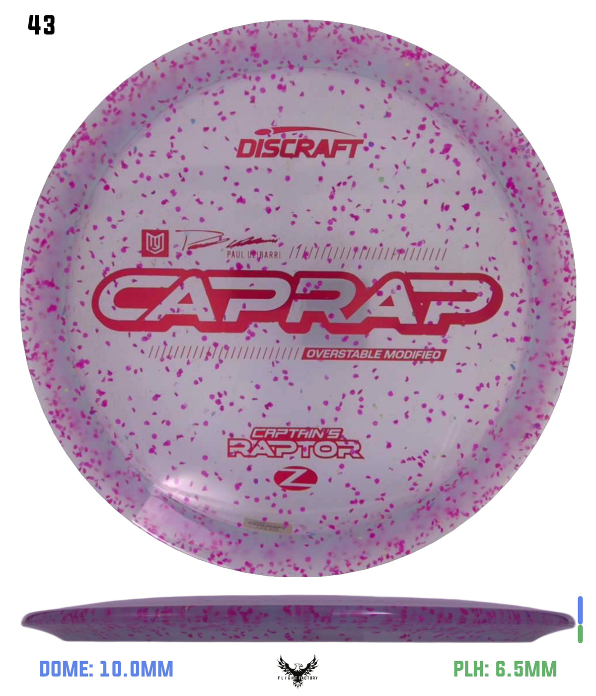 Discraft 2026 Paul Ulibarri Z Confetti Captain’s Raptor
