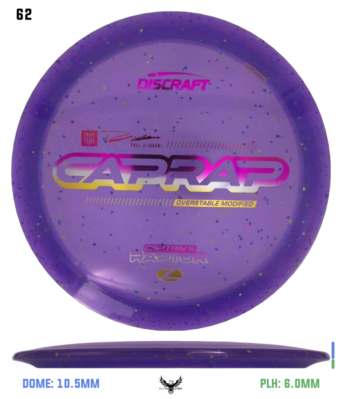 Discraft 2026 Paul Ulibarri Z Confetti Captain’s Raptor