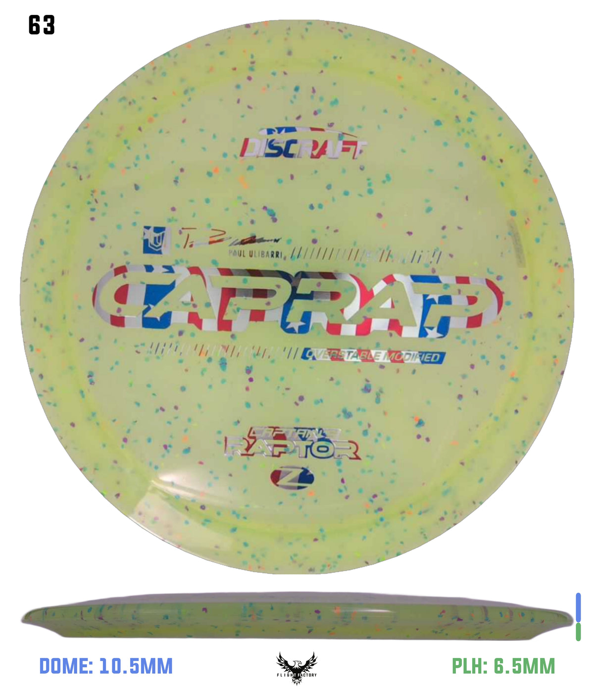 Discraft 2026 Paul Ulibarri Z Confetti Captain’s Raptor