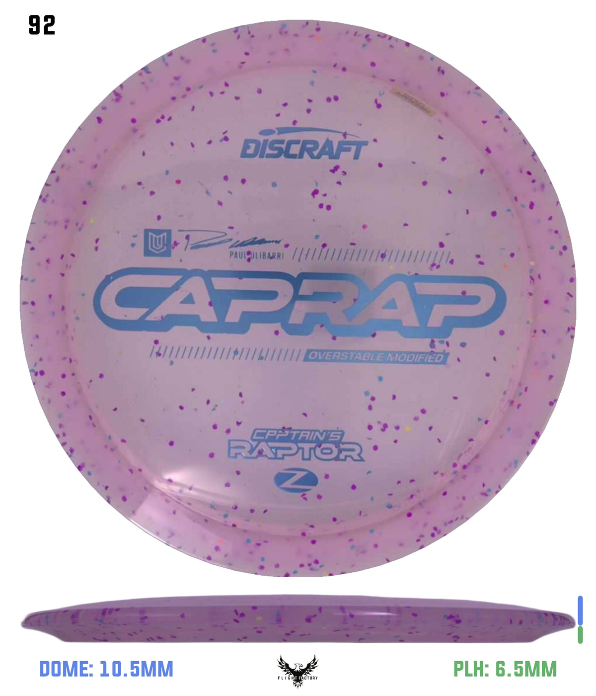 Discraft 2026 Paul Ulibarri Z Confetti Captain’s Raptor