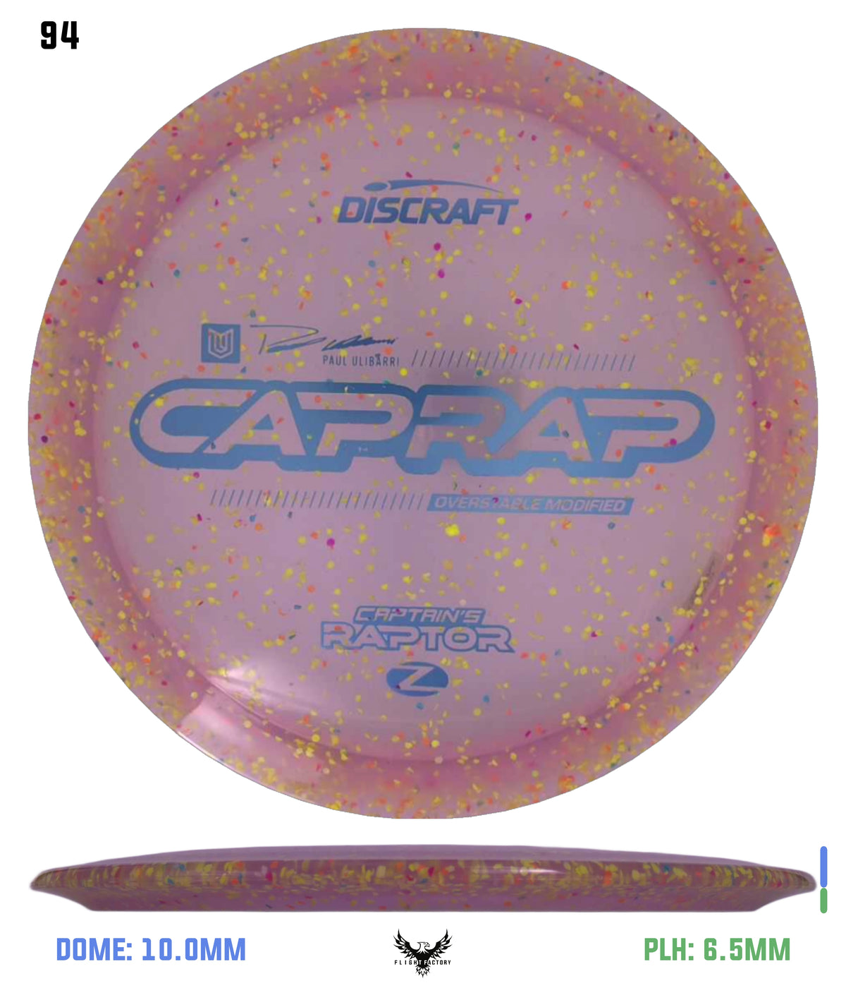 Discraft 2026 Paul Ulibarri Z Confetti Captain’s Raptor