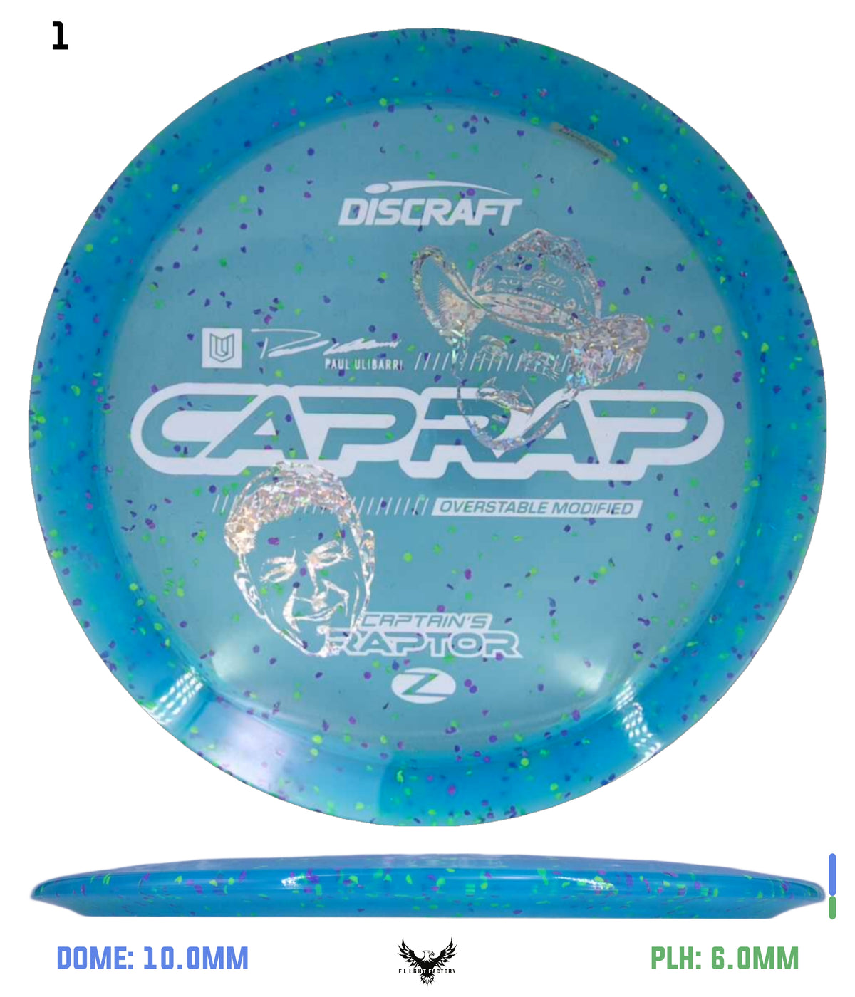 Discraft Paul Ulibarri x Bradley Hammock Z Confetti Captain’s Raptor - 2026 Open at Austin Champion