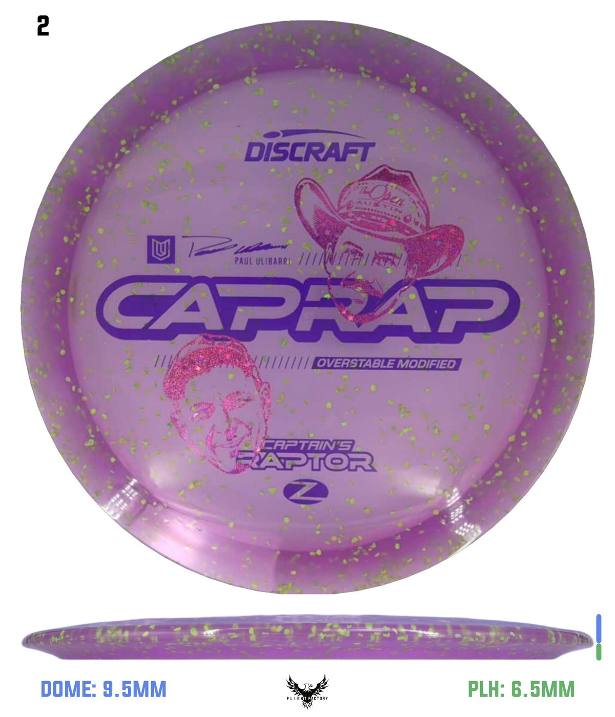 Discraft Paul Ulibarri x Bradley Hammock Z Confetti Captain’s Raptor - 2026 Open at Austin Champion