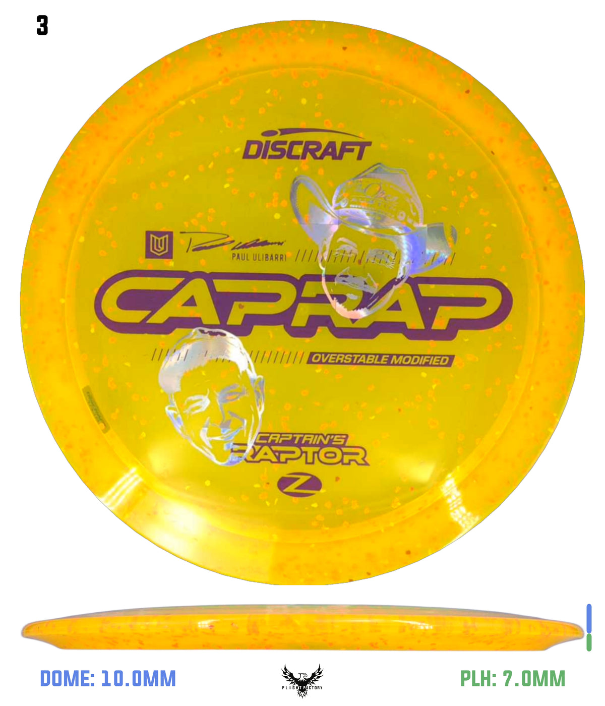 Discraft Paul Ulibarri x Bradley Hammock Z Confetti Captain’s Raptor - 2026 Open at Austin Champion