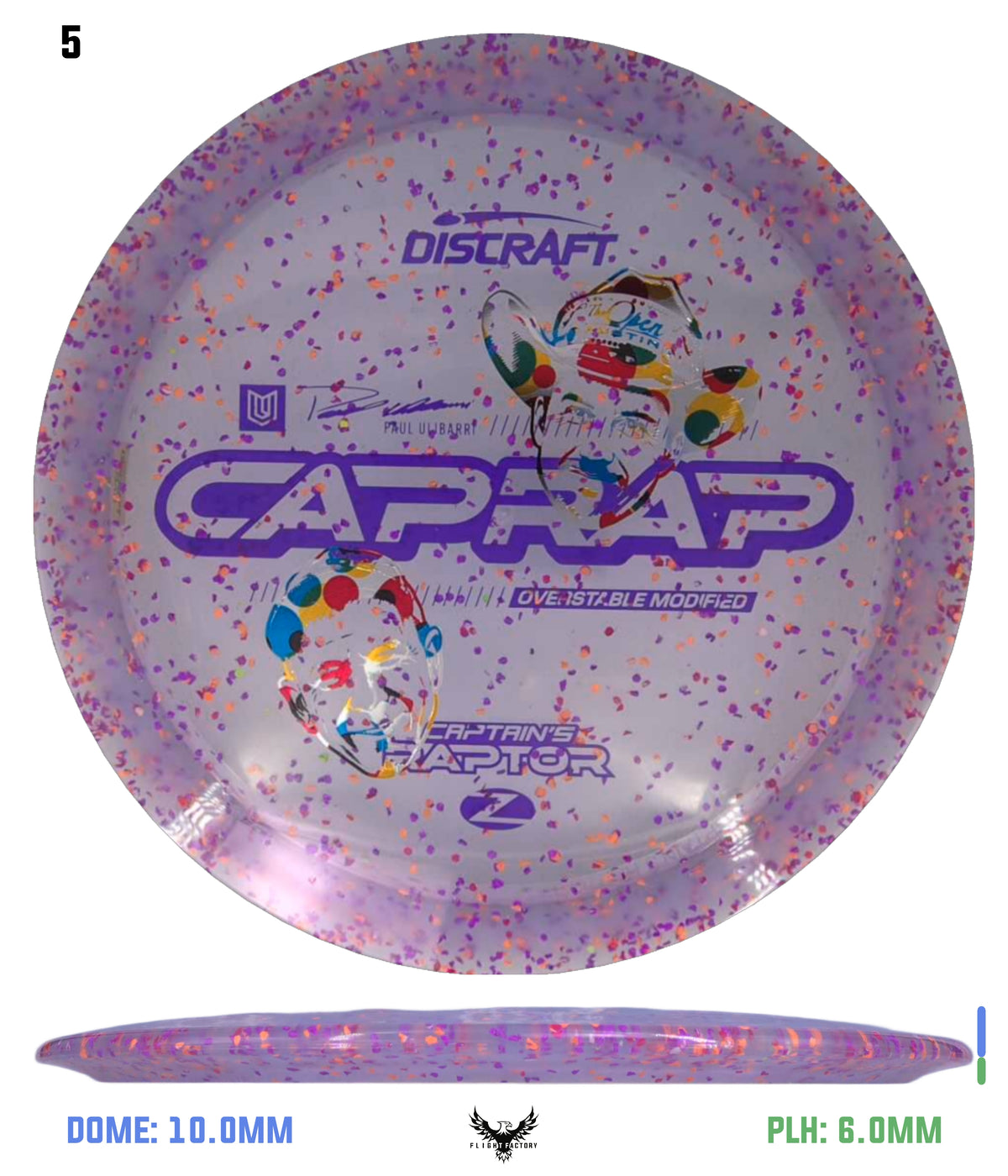 Discraft Paul Ulibarri x Bradley Hammock Z Confetti Captain’s Raptor - 2026 Open at Austin Champion