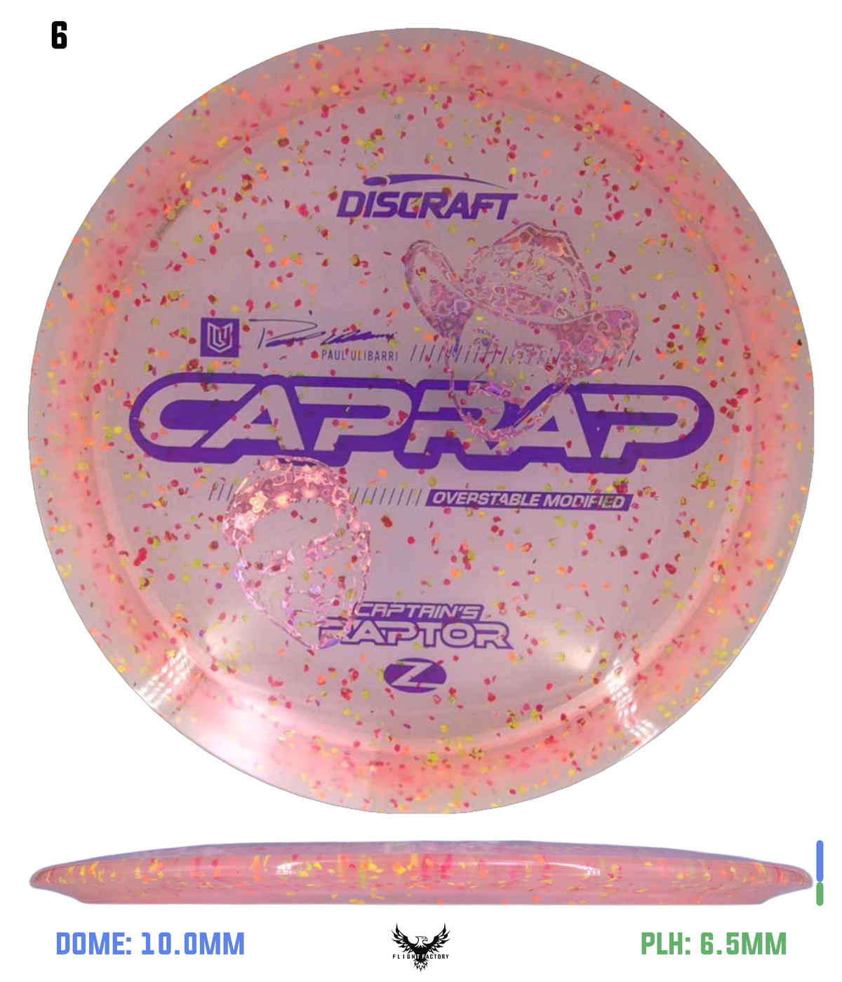 Discraft Paul Ulibarri x Bradley Hammock Z Confetti Captain’s Raptor - 2026 Open at Austin Champion
