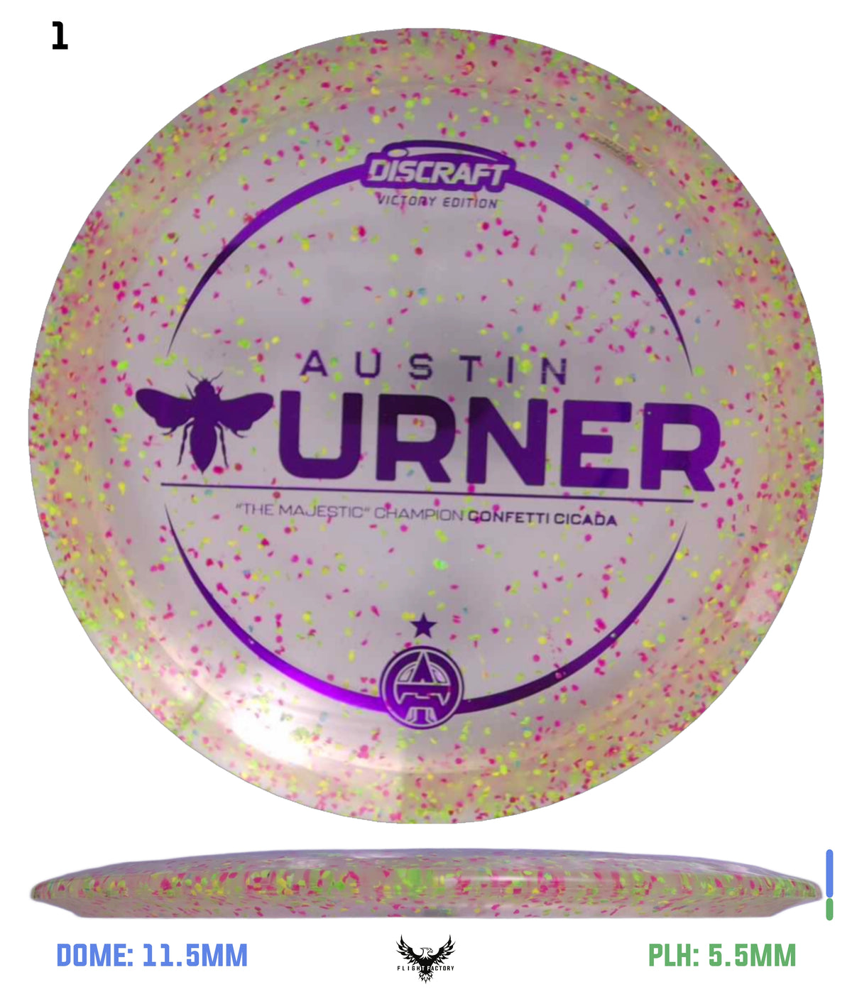 Discraft Austin Turner Majestic Champion Z Confetti Cicada