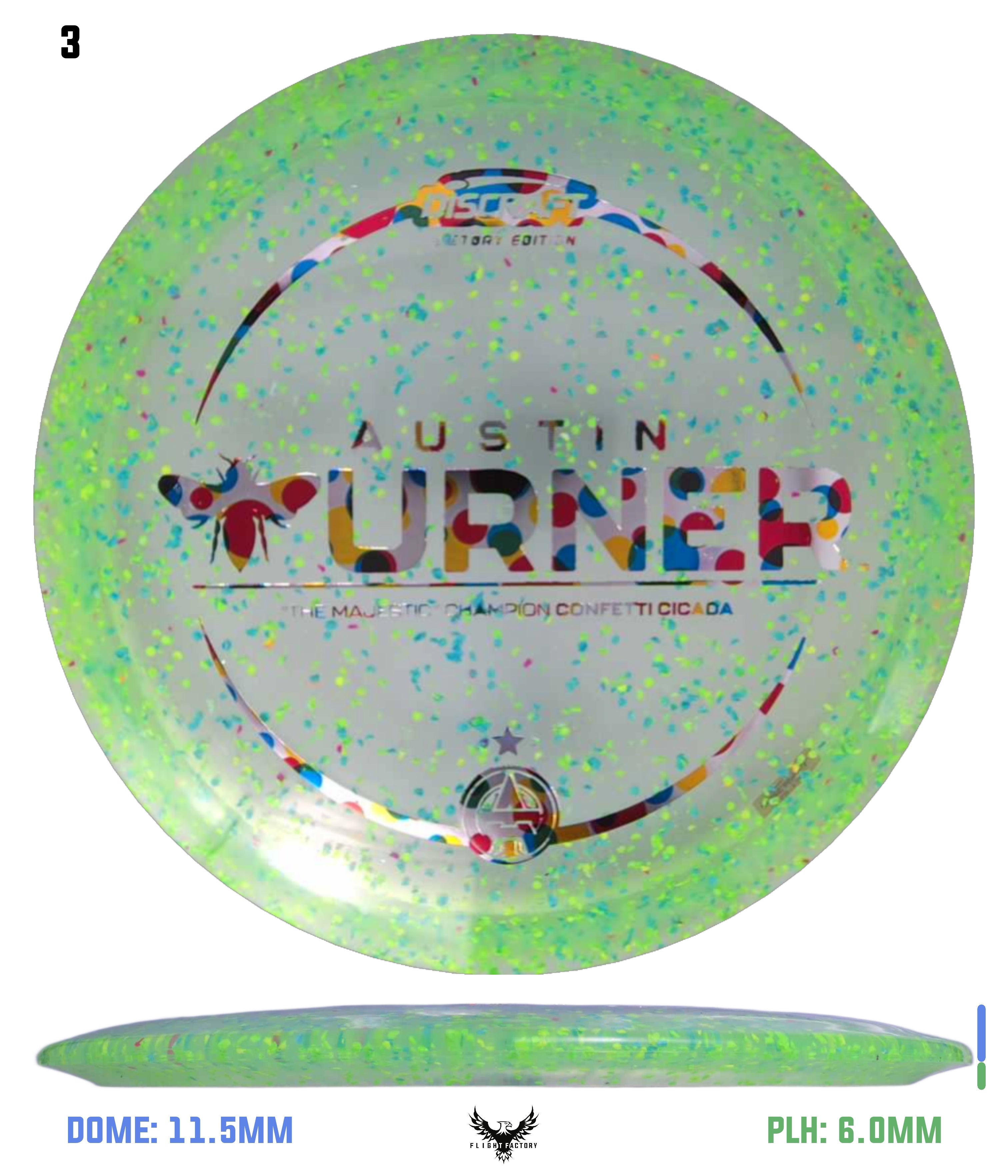 Discraft Austin Turner Majestic Champion Z Confetti Cicada