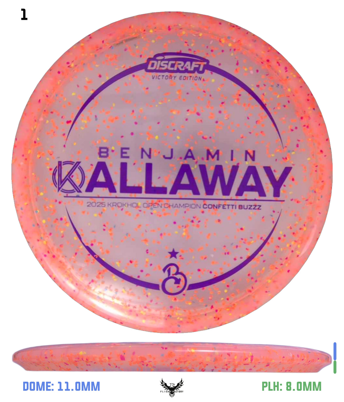 Discraft Ben Callaway Krokhol Champion Z Confetti Buzzz