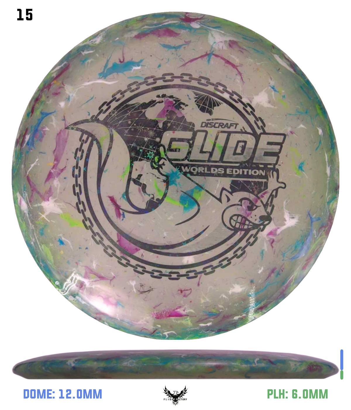 Discraft Jawbreaker Z FLX Glide - "Around the World" 2026 Worlds Edition