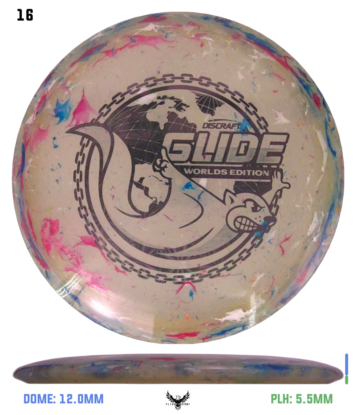 Discraft Jawbreaker Z FLX Glide - "Around the World" 2026 Worlds Edition