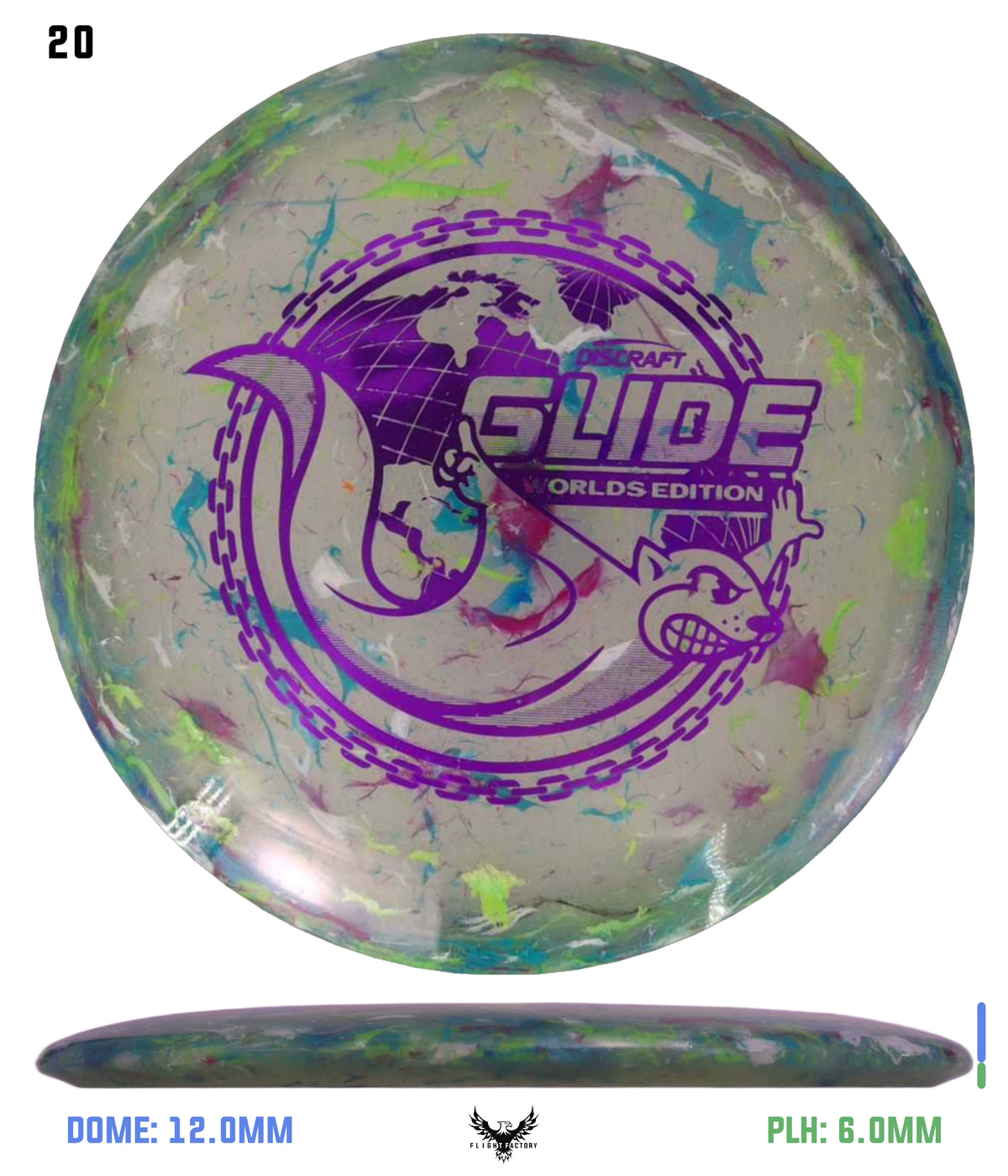 Discraft Jawbreaker Z FLX Glide - "Around the World" 2026 Worlds Edition