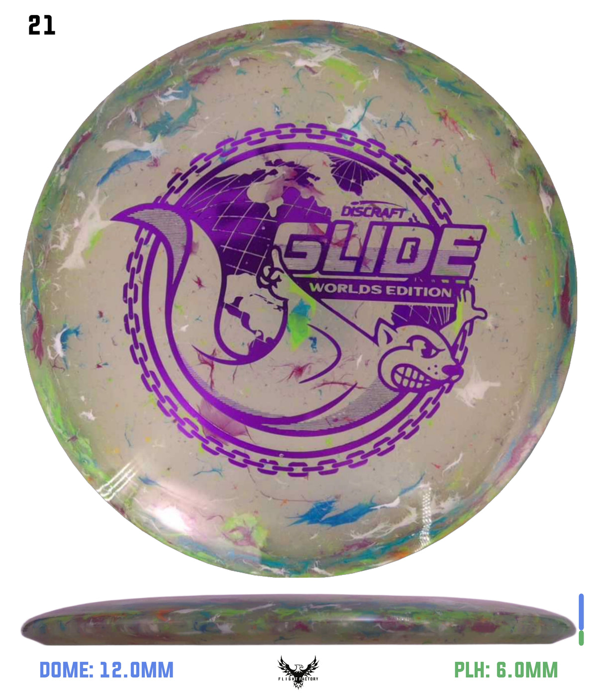 Discraft Jawbreaker Z FLX Glide - "Around the World" 2026 Worlds Edition