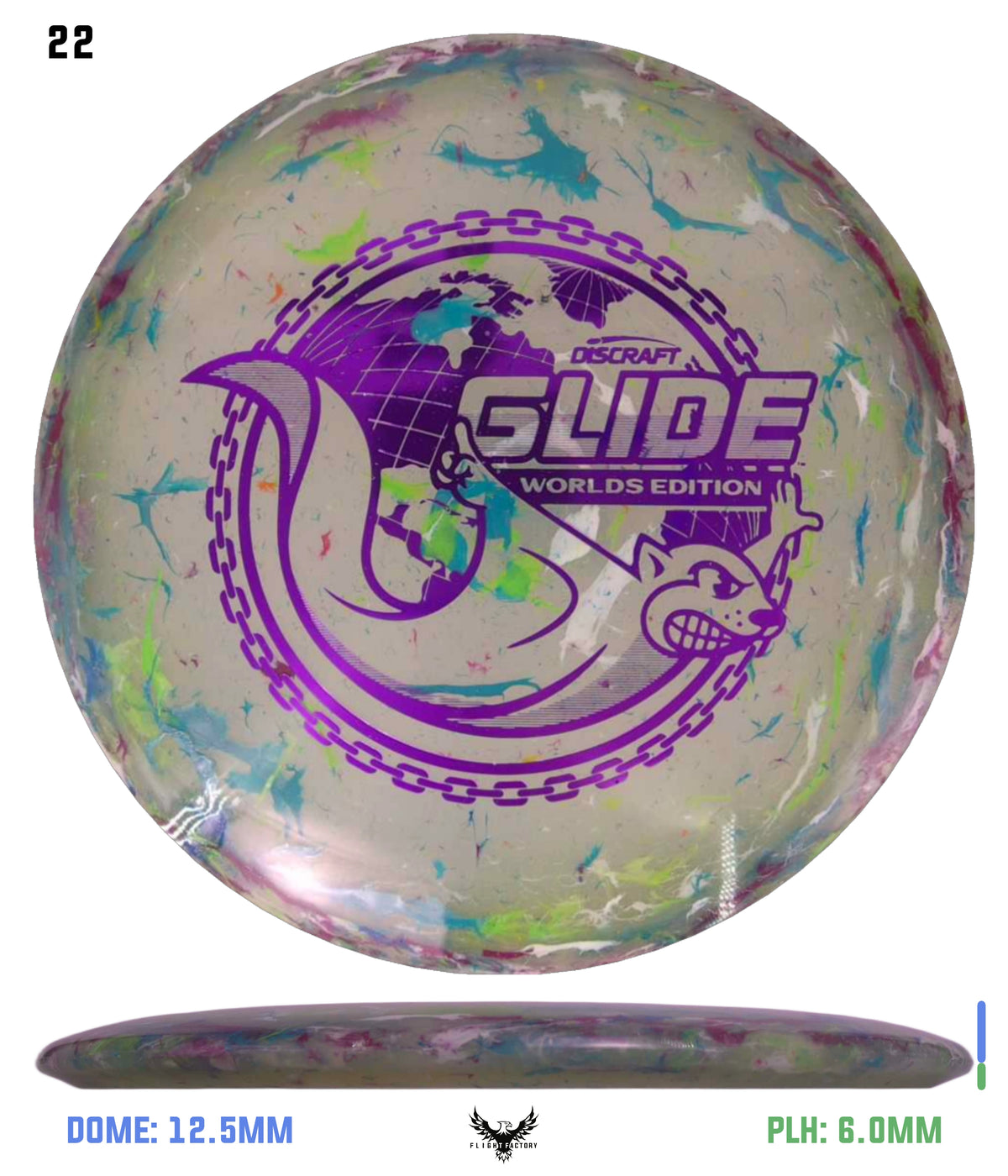 Discraft Jawbreaker Z FLX Glide - "Around the World" 2026 Worlds Edition