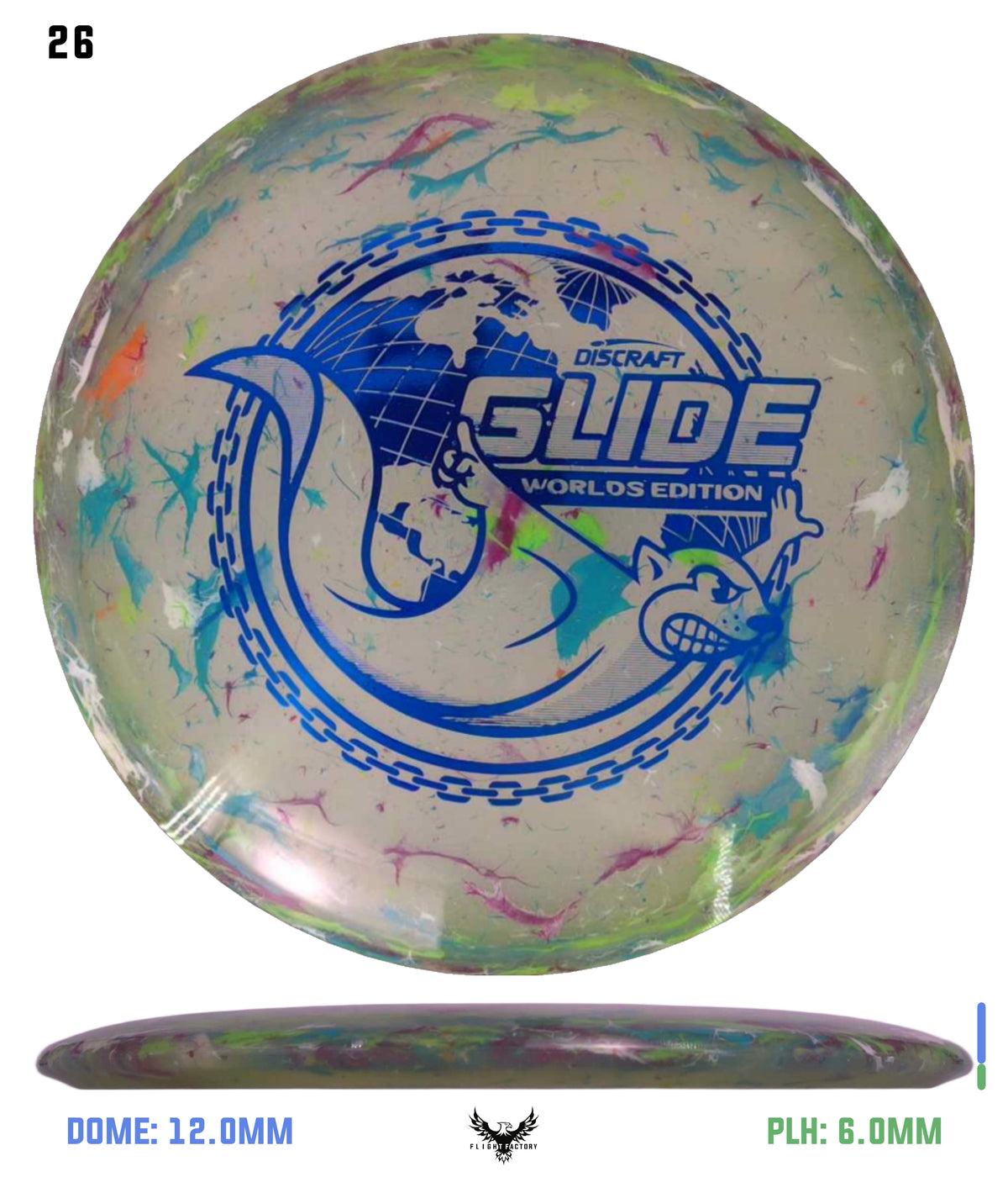 Discraft Jawbreaker Z FLX Glide - "Around the World" 2026 Worlds Edition
