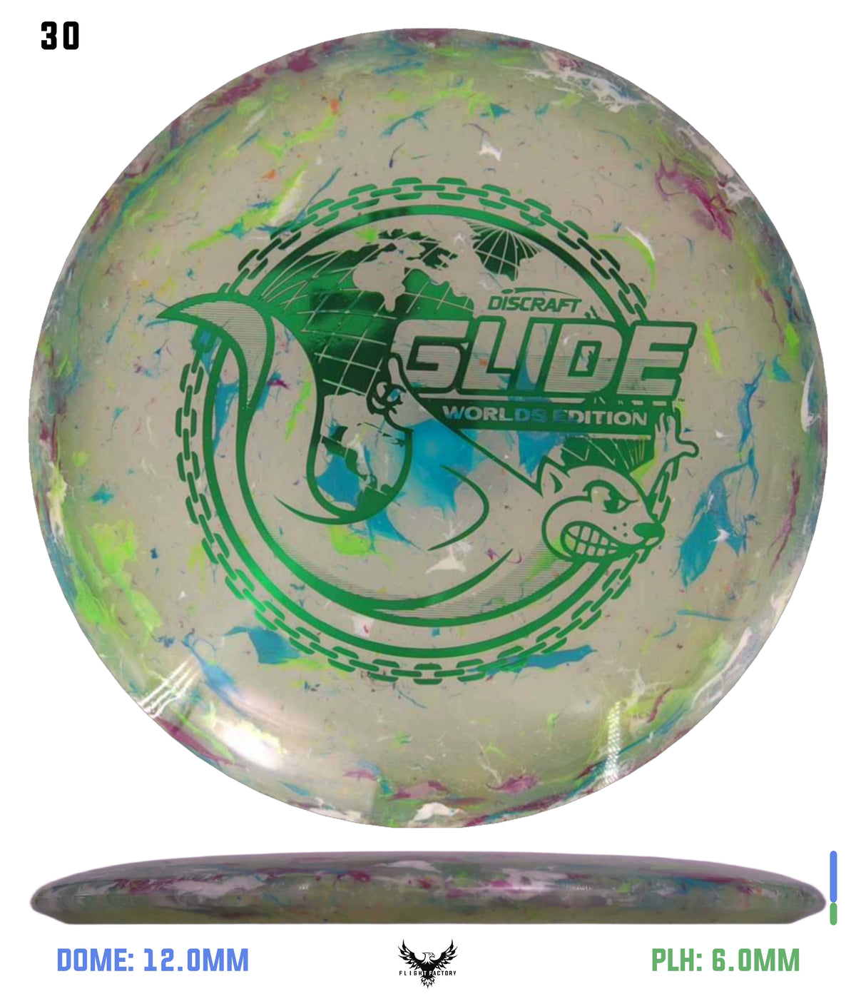 Discraft Jawbreaker Z FLX Glide - "Around the World" 2026 Worlds Edition