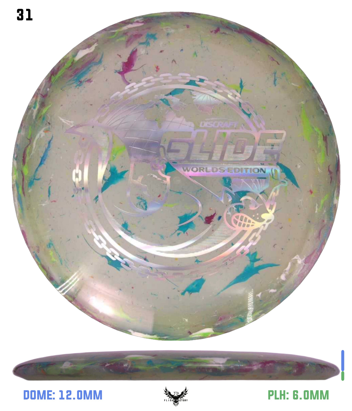 Discraft Jawbreaker Z FLX Glide - "Around the World" 2026 Worlds Edition