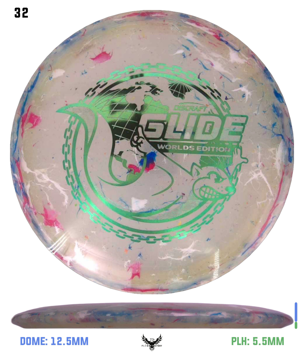 Discraft Jawbreaker Z FLX Glide - "Around the World" 2026 Worlds Edition