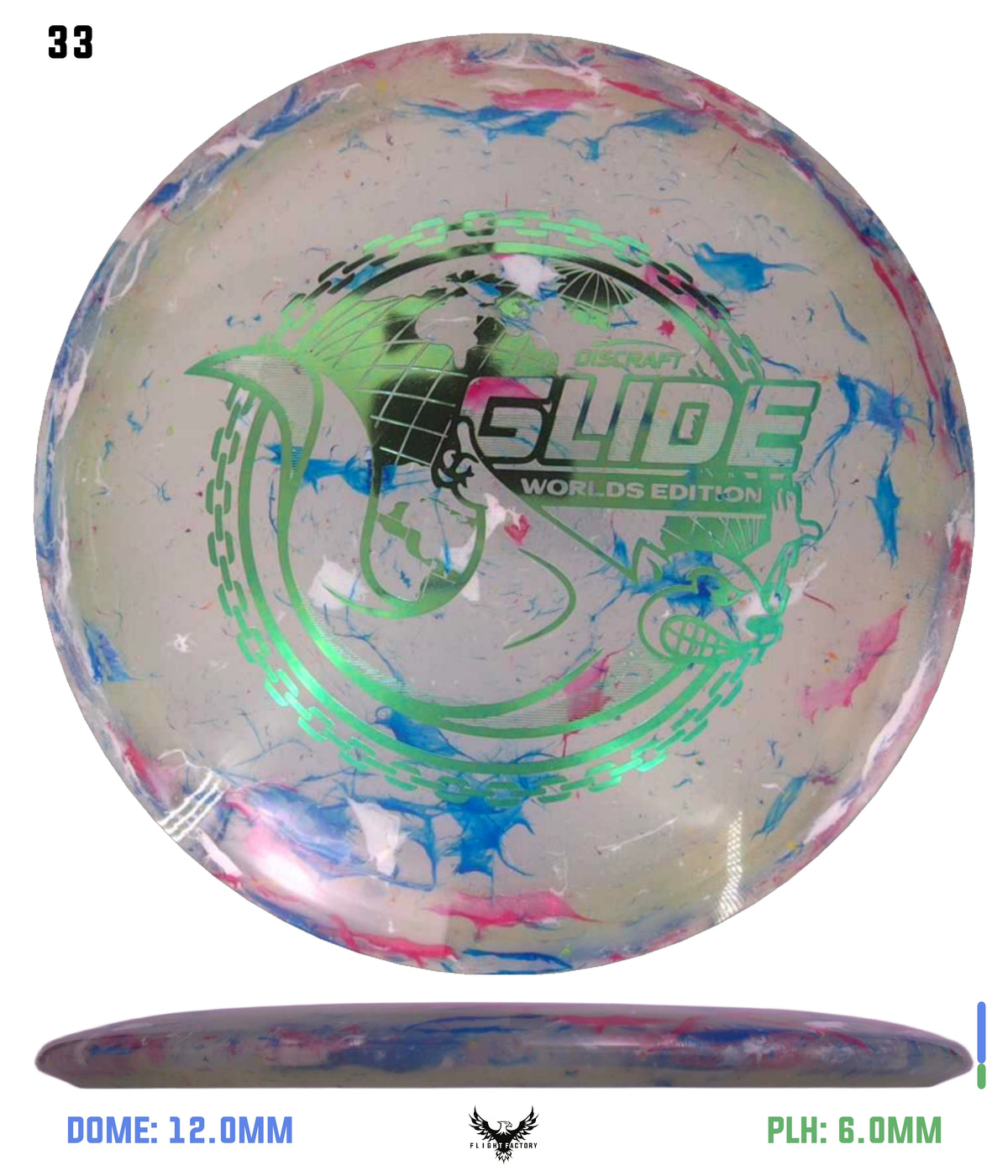 Discraft Jawbreaker Z FLX Glide - "Around the World" 2026 Worlds Edition