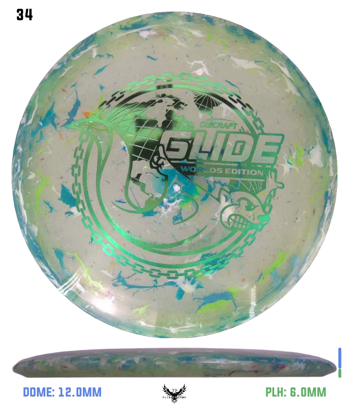 Discraft Jawbreaker Z FLX Glide - "Around the World" 2026 Worlds Edition