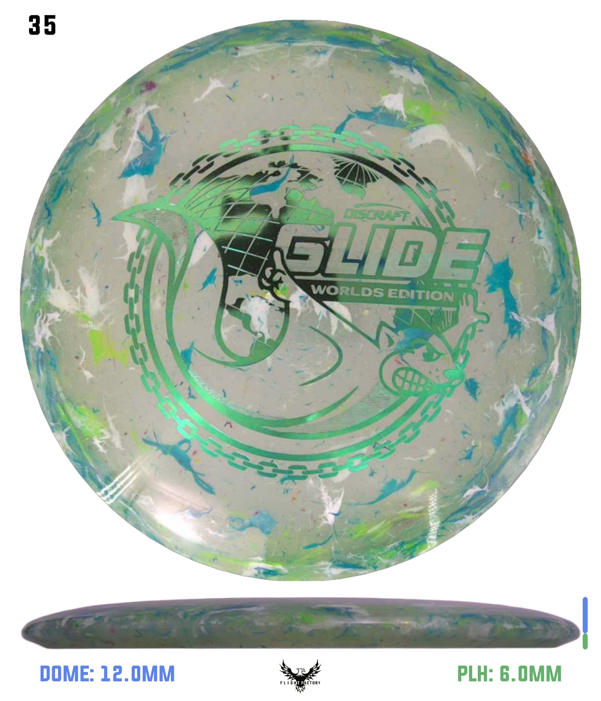 Discraft Jawbreaker Z FLX Glide - "Around the World" 2026 Worlds Edition
