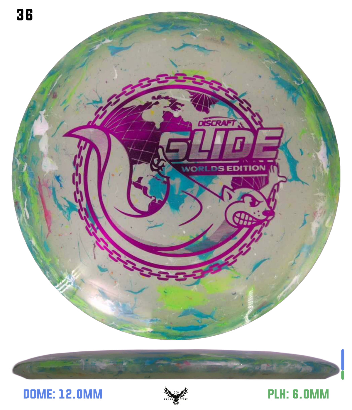 Discraft Jawbreaker Z FLX Glide - "Around the World" 2026 Worlds Edition