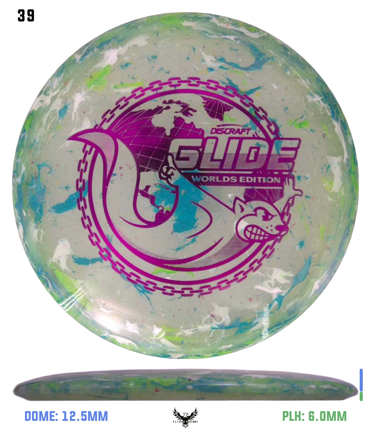Discraft Jawbreaker Z FLX Glide - "Around the World" 2026 Worlds Edition