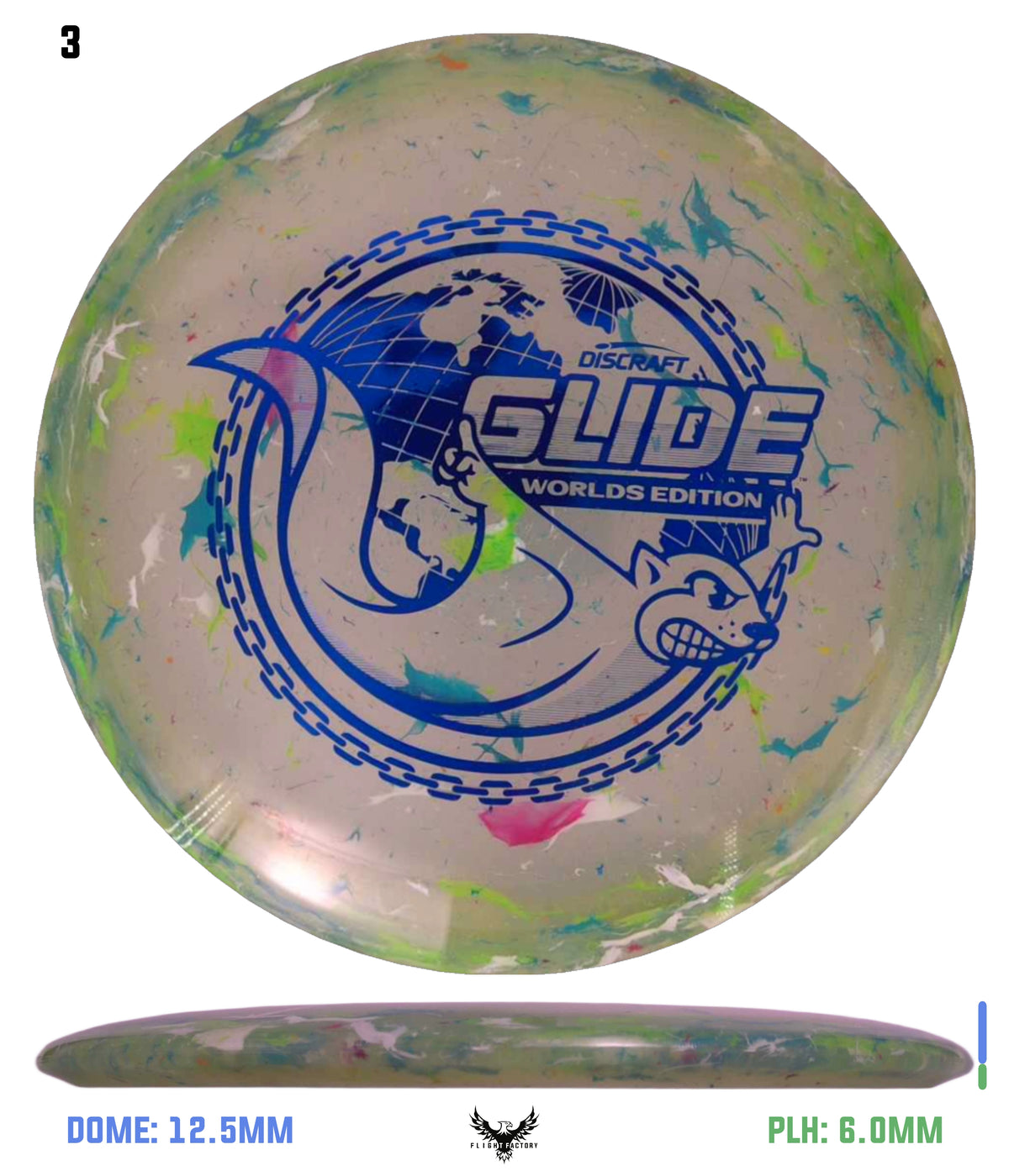 Discraft Jawbreaker Z FLX Glide - "Around the World" 2026 Worlds Edition