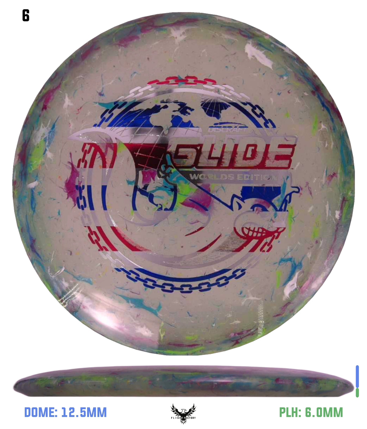Discraft Jawbreaker Z FLX Glide - "Around the World" 2026 Worlds Edition