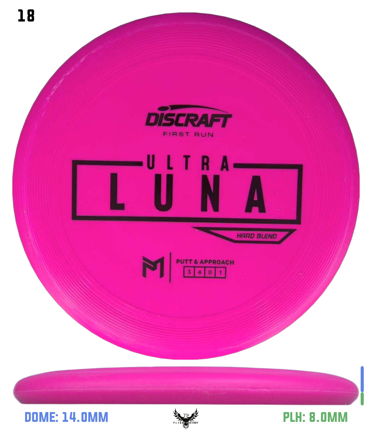 Discraft Paul McBeth First Run UltraLuna - Hard Putter Blend
