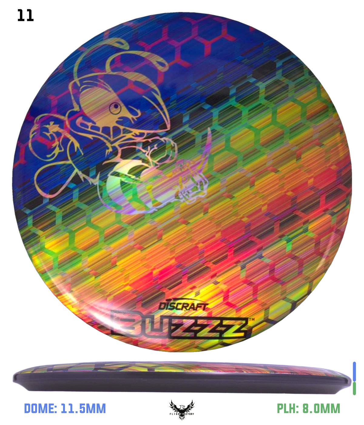 Discraft ESP Full Foil Supercolor Buzzz - Buzzz Honeycomb