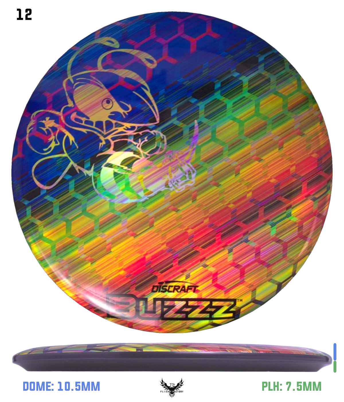 Discraft ESP Full Foil Supercolor Buzzz - Buzzz Honeycomb