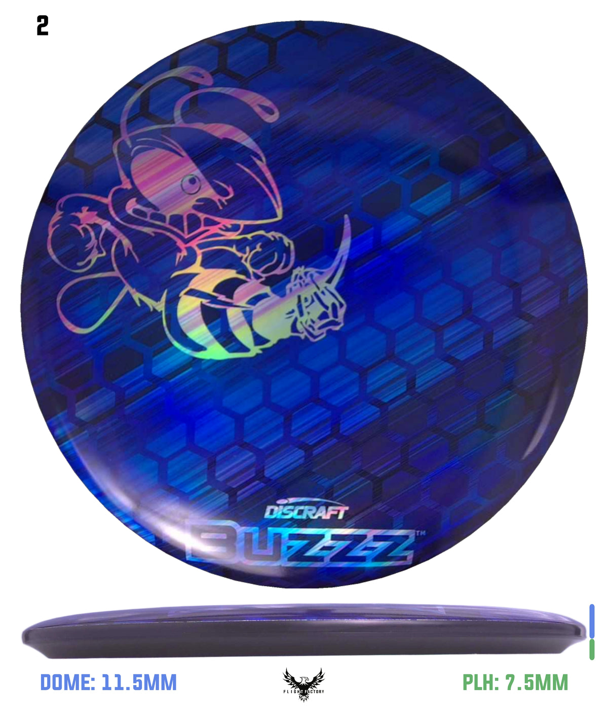 Discraft ESP Full Foil Supercolor Buzzz - Buzzz Honeycomb