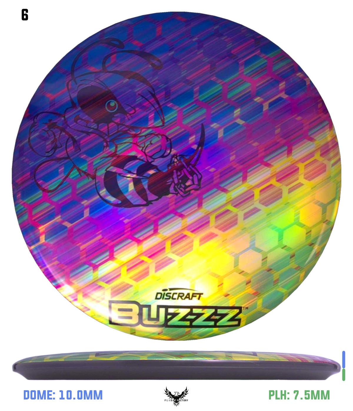 Discraft ESP Full Foil Supercolor Buzzz - Buzzz Honeycomb