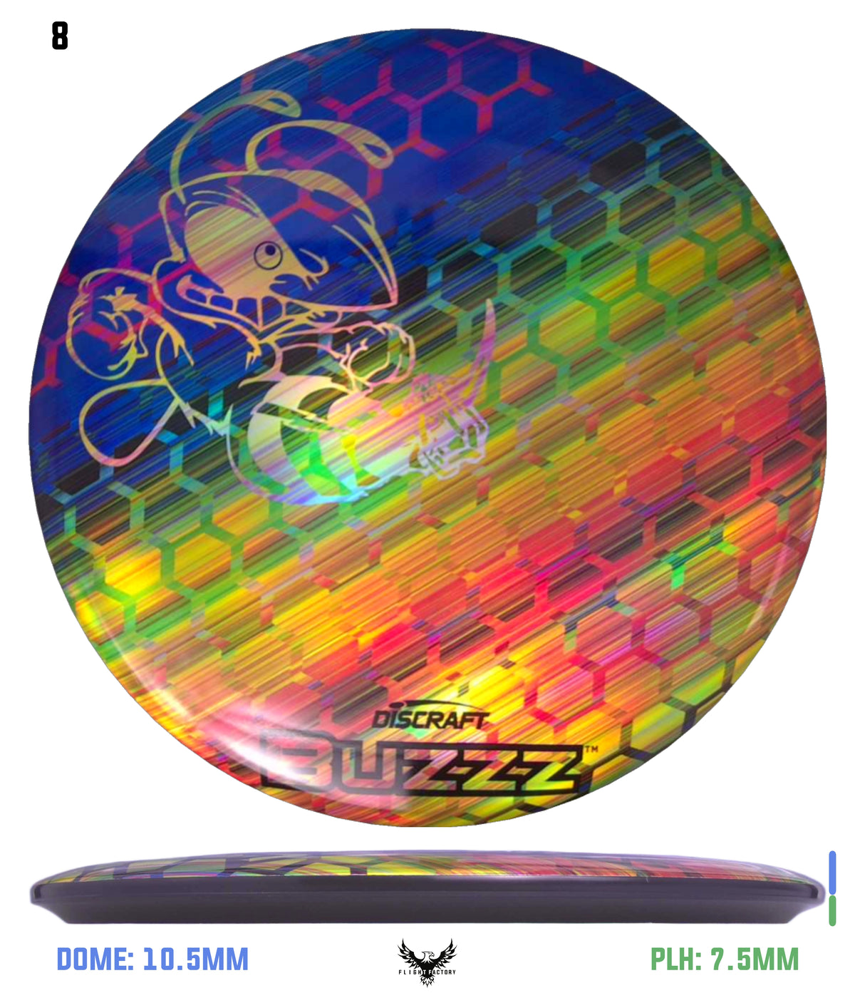 Discraft ESP Full Foil Supercolor Buzzz - Buzzz Honeycomb