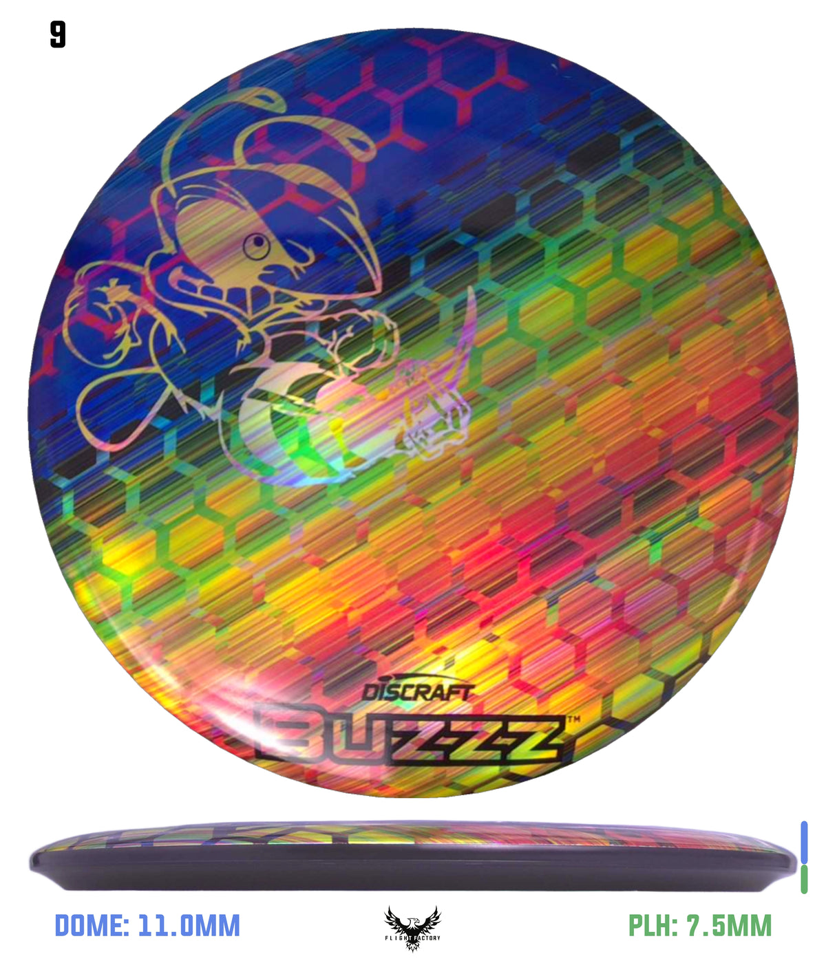 Discraft ESP Full Foil Supercolor Buzzz - Buzzz Honeycomb