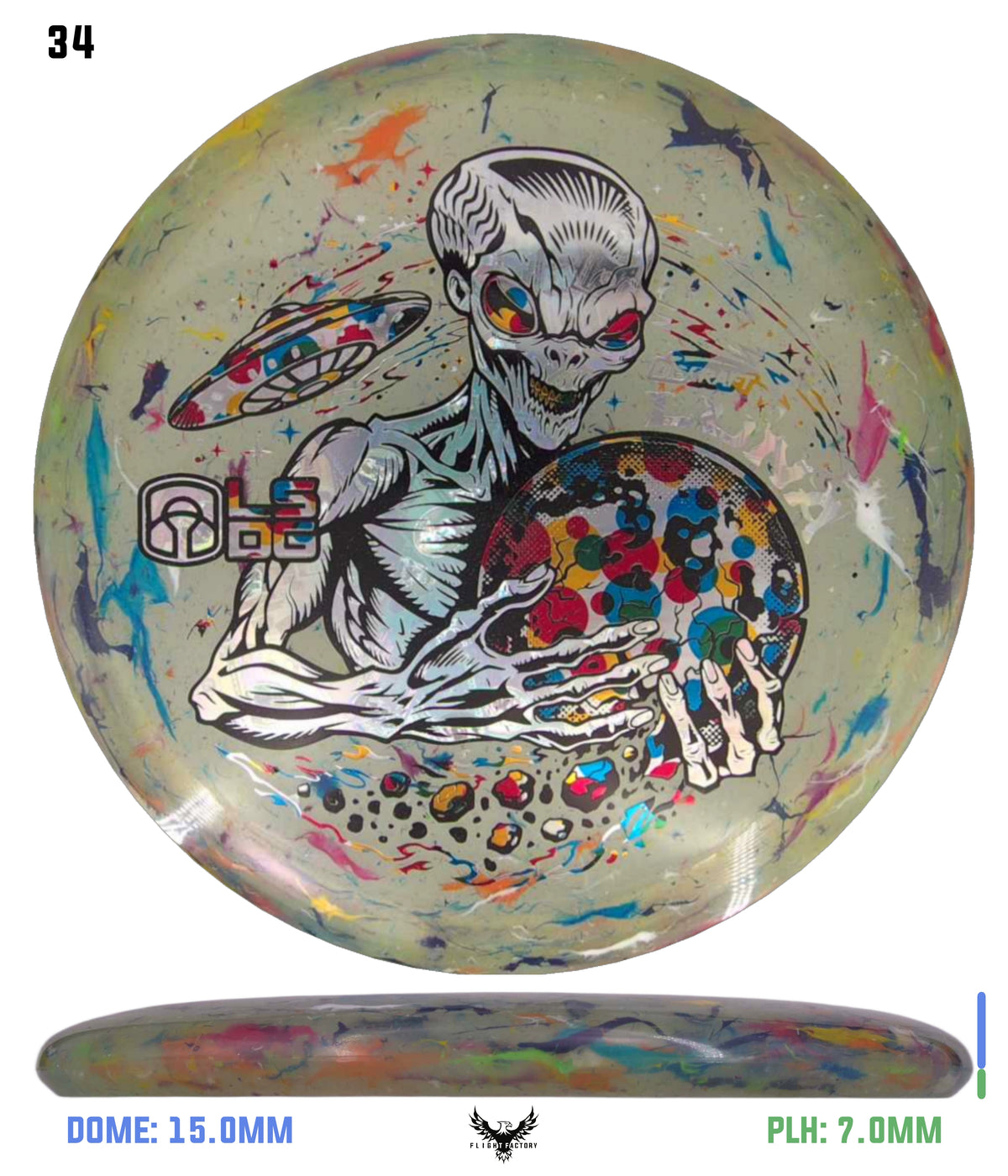 BALDMAN☯️ Discraft Colorshift Jawbreaker Z FLX Luna - Ledgestone 2026 Season