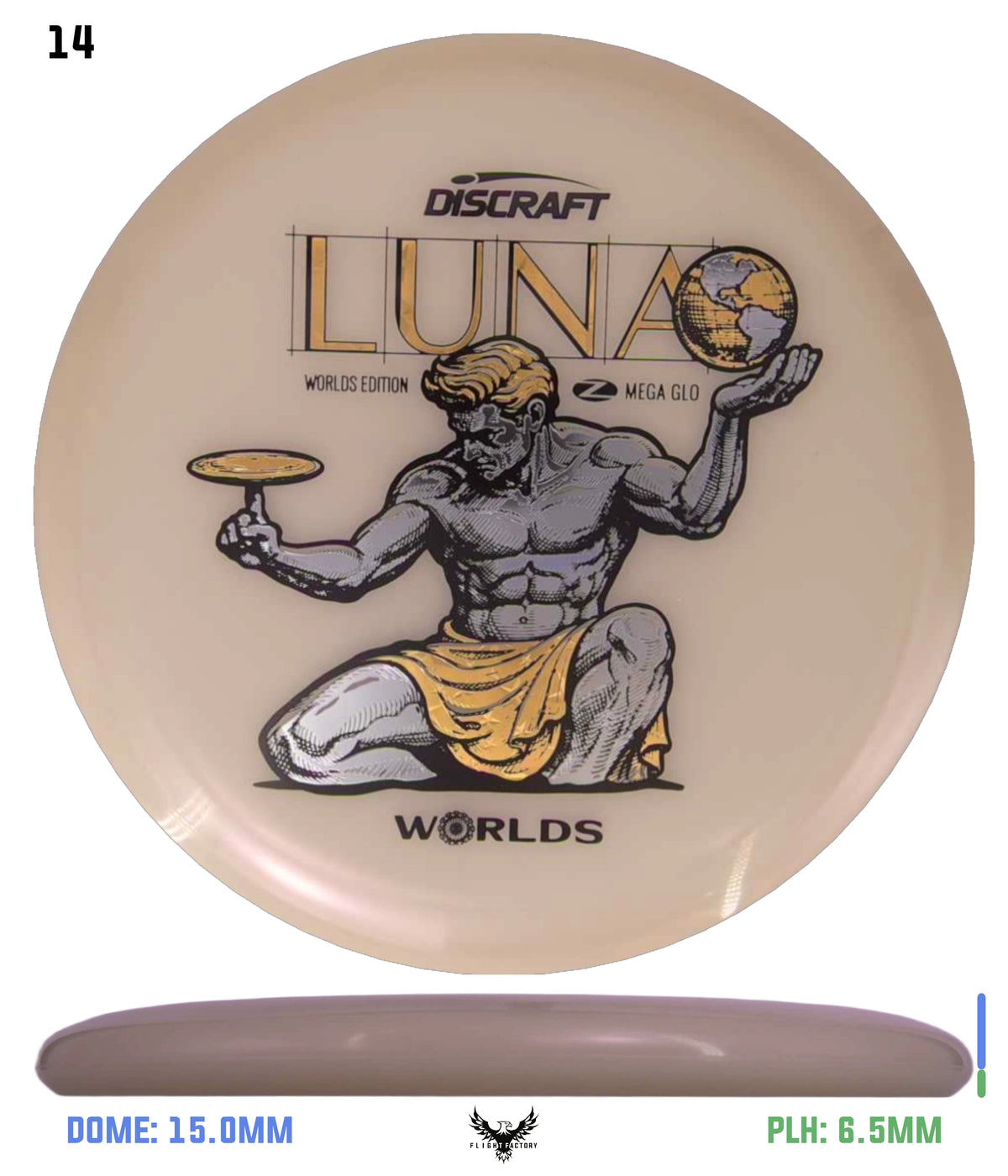 Discraft Paul McBeth Mega Glo Luna - "Spirit of Detroit" 2026 Worlds Edition