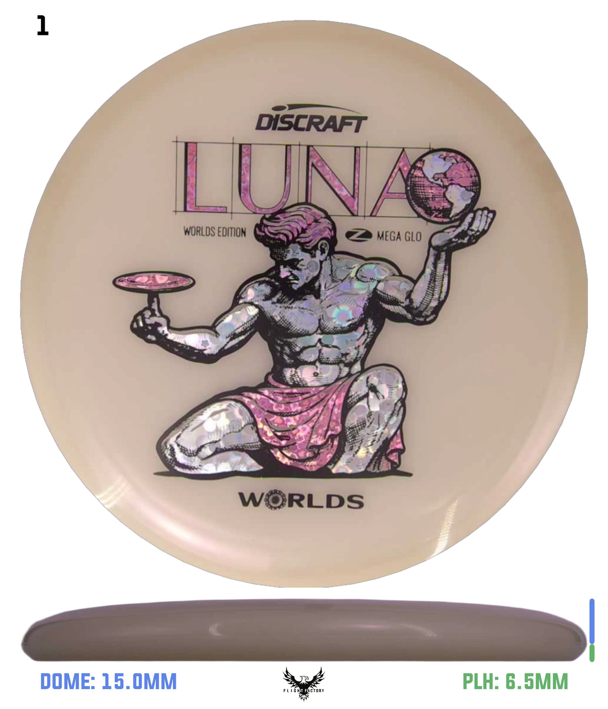 Discraft Paul McBeth Mega Glo Luna - "Spirit of Detroit" 2026 Worlds Edition
