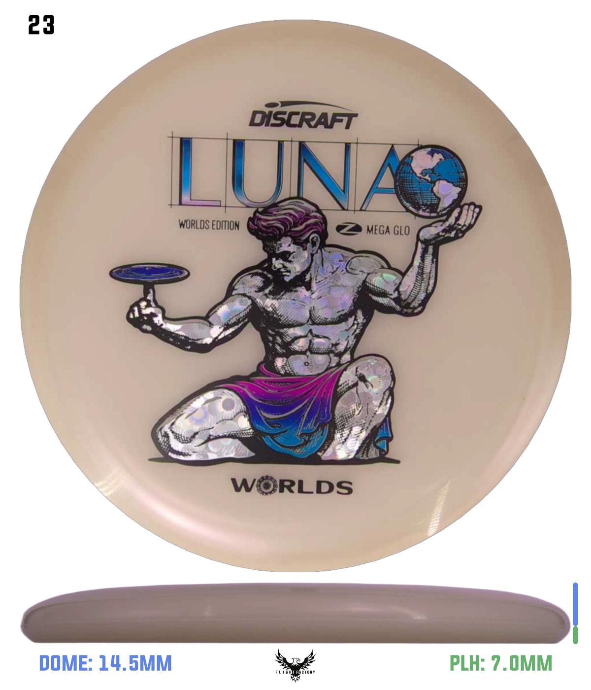 Discraft Paul McBeth Mega Glo Luna - "Spirit of Detroit" 2026 Worlds Edition