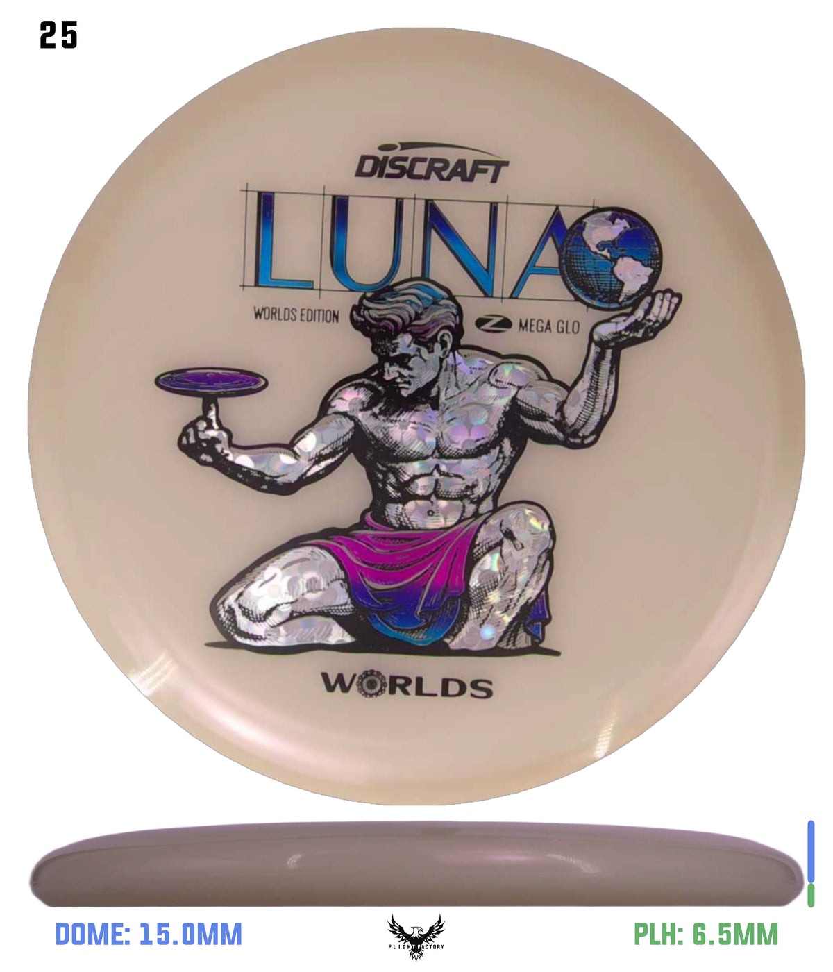 Discraft Paul McBeth Mega Glo Luna - "Spirit of Detroit" 2026 Worlds Edition