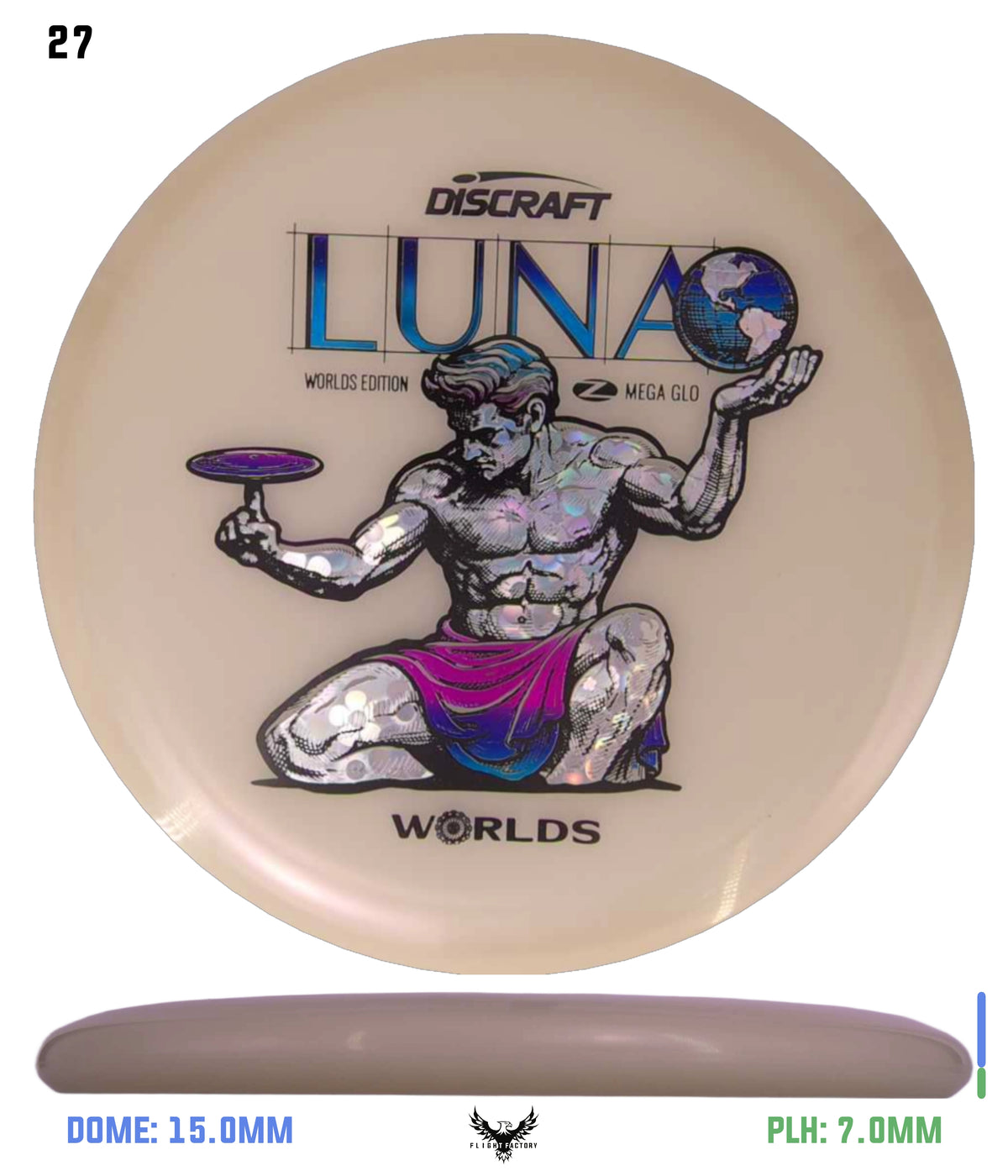 Discraft Paul McBeth Mega Glo Luna - "Spirit of Detroit" 2026 Worlds Edition