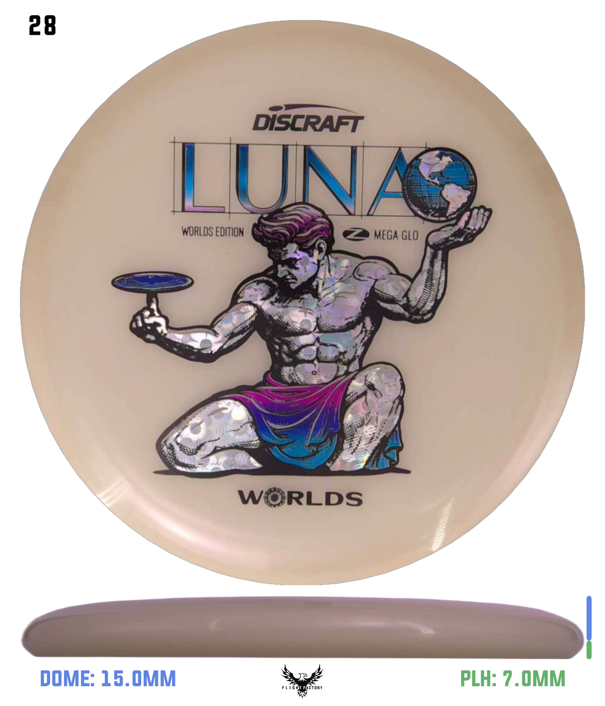 Discraft Paul McBeth Mega Glo Luna - "Spirit of Detroit" 2026 Worlds Edition