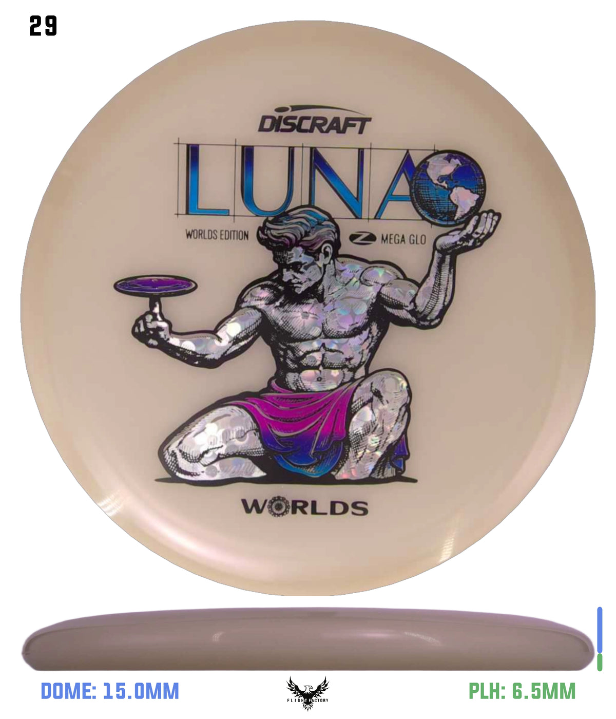 Discraft Paul McBeth Mega Glo Luna - "Spirit of Detroit" 2026 Worlds Edition