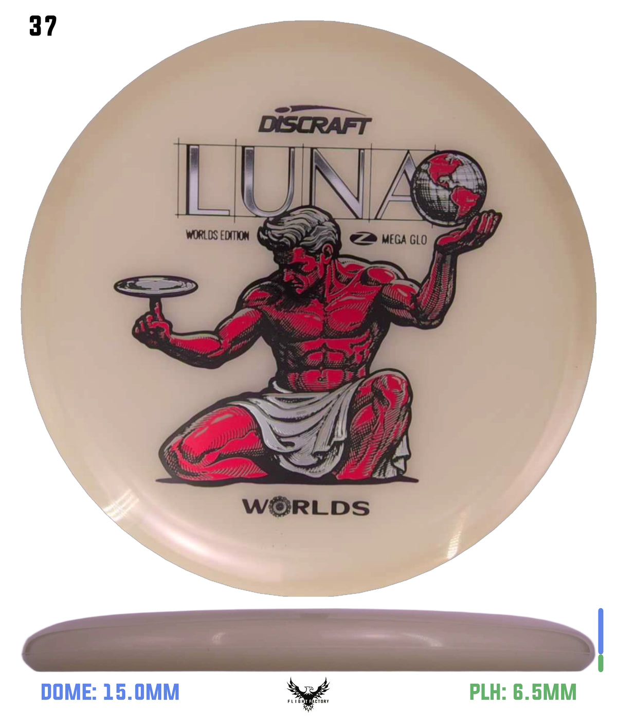 Discraft Paul McBeth Mega Glo Luna - "Spirit of Detroit" 2026 Worlds Edition